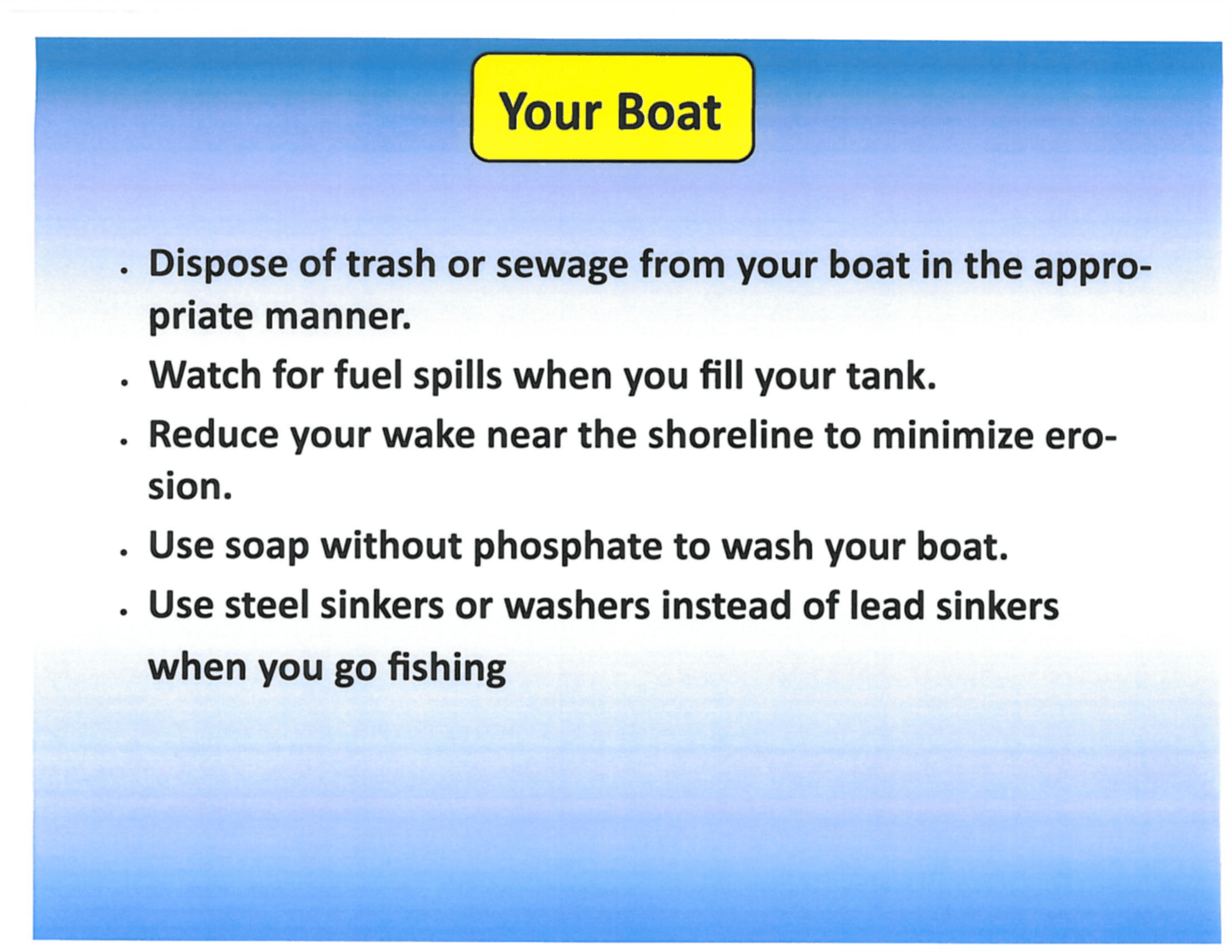 A boat discharging waste into the water